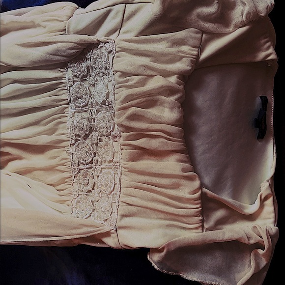 My Michelle Off-White Girls Beaded Party Dress sz 7 - Picture 5 of 5